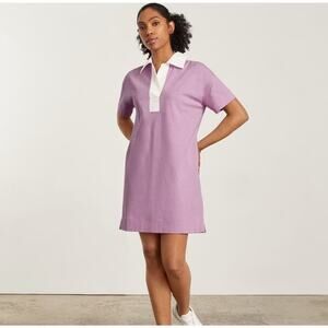 Everlane The Organic Cotton Short Sleeve Polo Dress Mauve Medium NWT